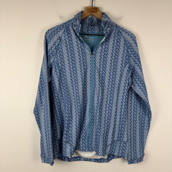 Peter Millar Womens Lightweight Jacket M Full Zip UPF 50+ Golf Back Pocket Sz L - Picture 1 of 10